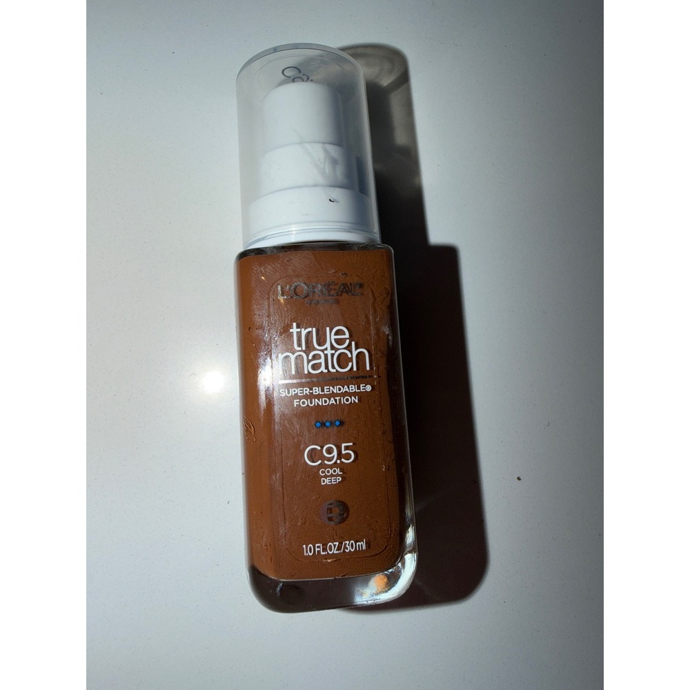 L'Oreal True Match Super-Blendable Foundation C9.5 Cool Deep 1oz Liquid Makeup
